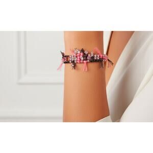 Joomi Lim Women's Onxy Sparkle Bling Gemstone Cystal Fringe Bracelet NWOT 158